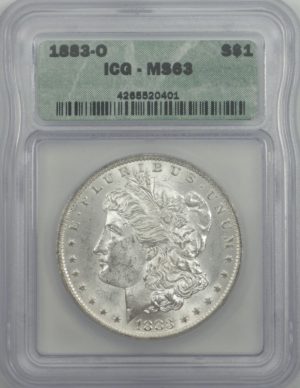 MS63 1883-O Morgan Silver Dollar Front 4265520401